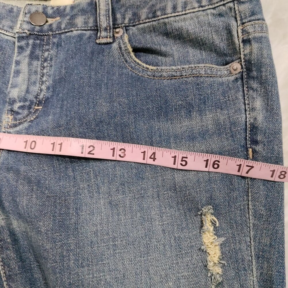 Calvin Klein Jeans Vintage Low Rise Classic 80s Capris Distressed Denim Size 29 - Picture 9 of 12
